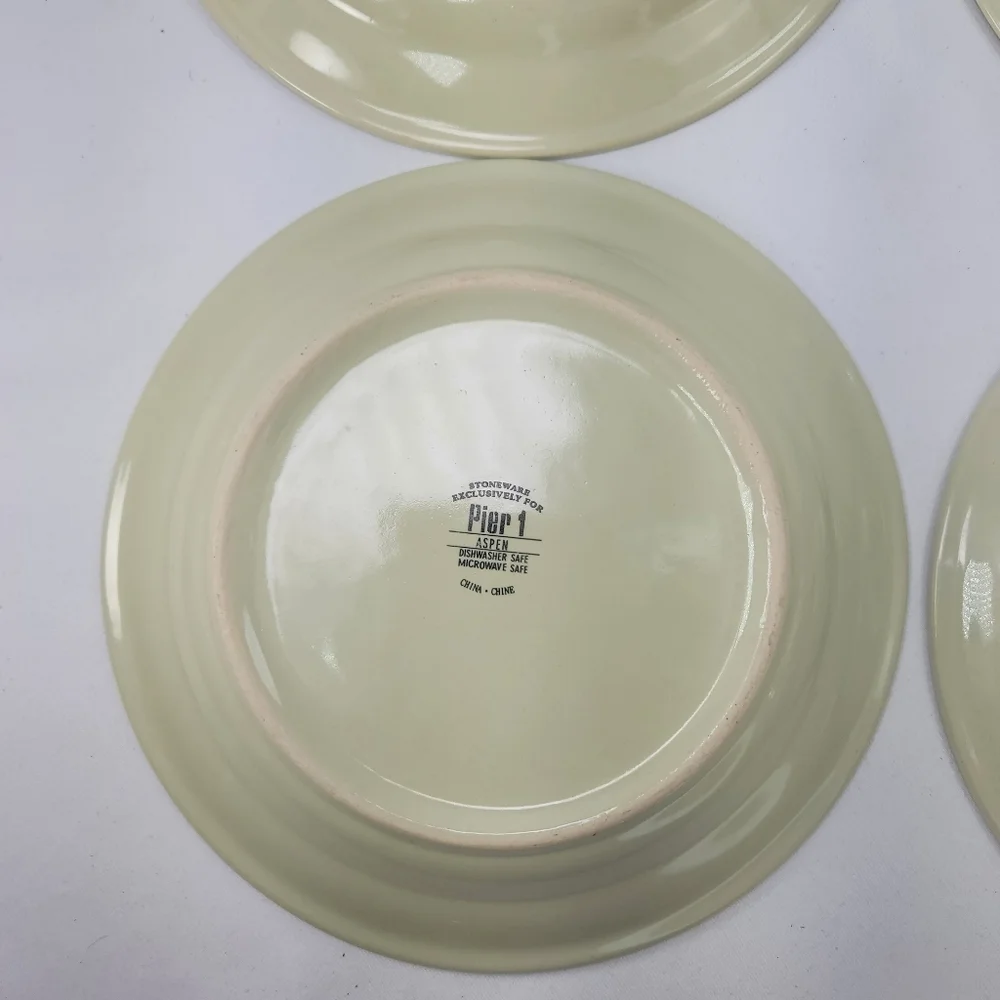 Pier 1 Aspen Stoneware Salad Dessert Plates Set of 4